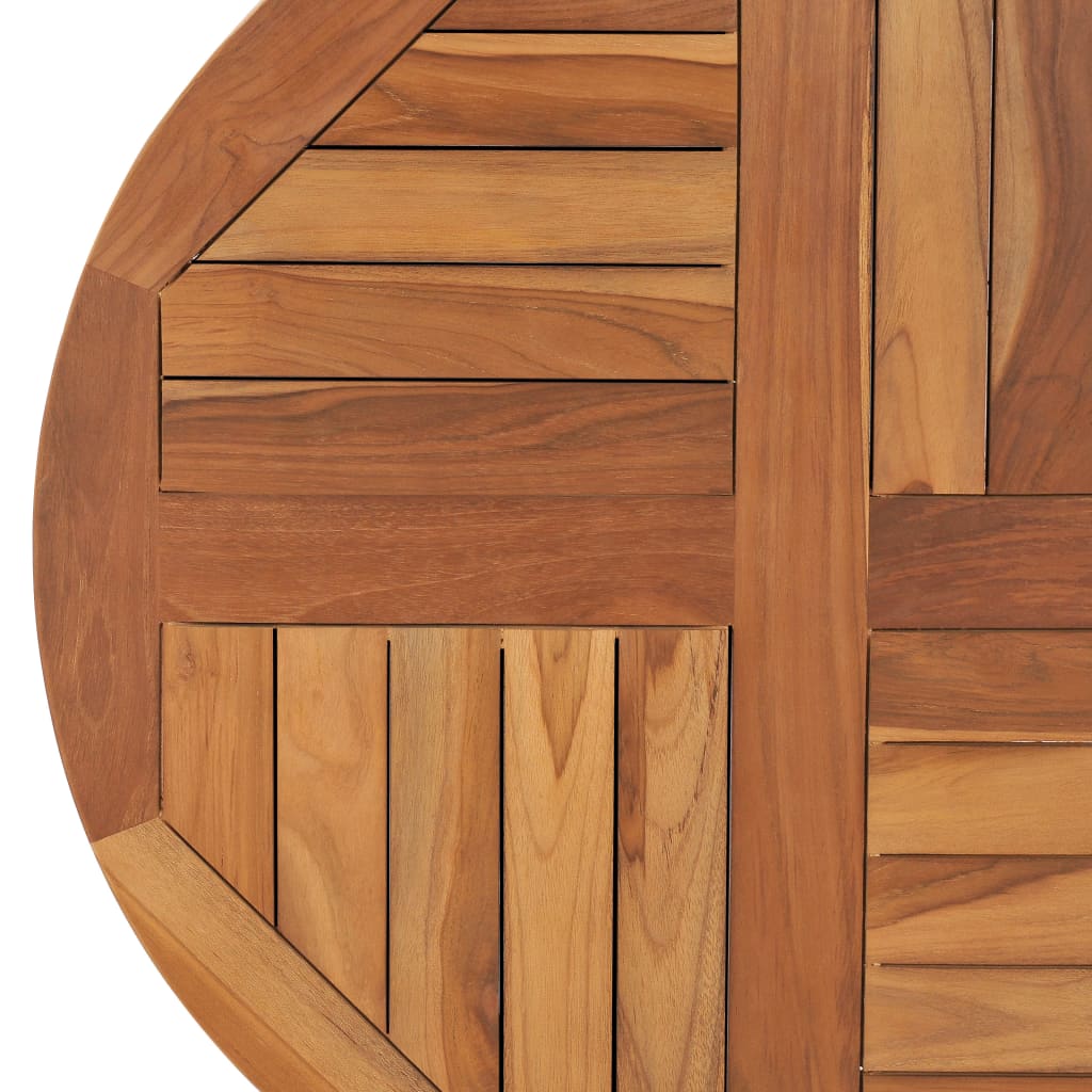 vidaXL Tampo de mesa redondo 2,5 cm 70 cm madeira de teca maciça