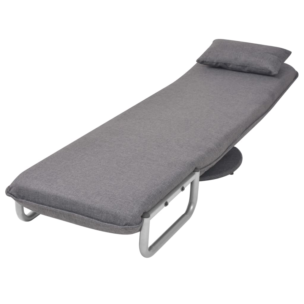 vidaXL Cadeira giratória e sofá-cama tecido cinzento-escuro