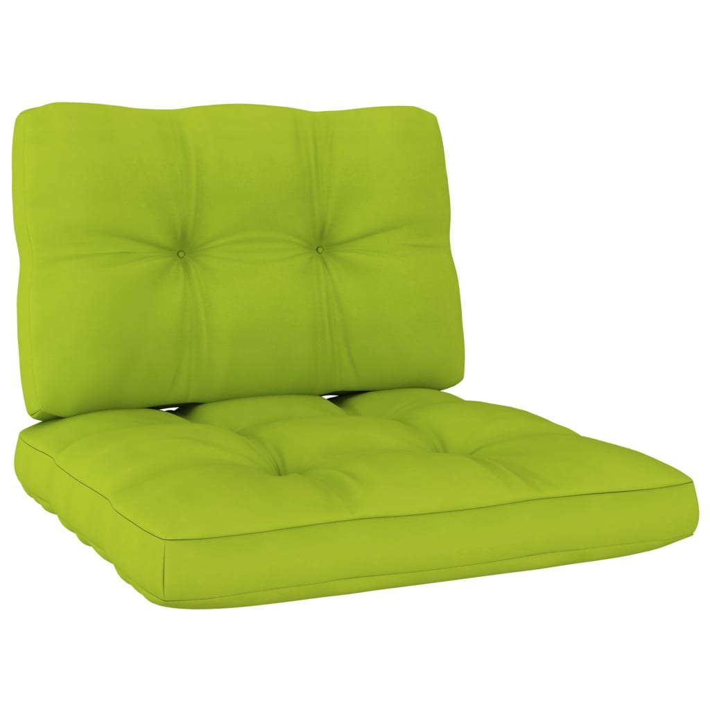 vidaXL Cadeiras de jardim 2 pcs c/ almofadões verde brilhante pinho