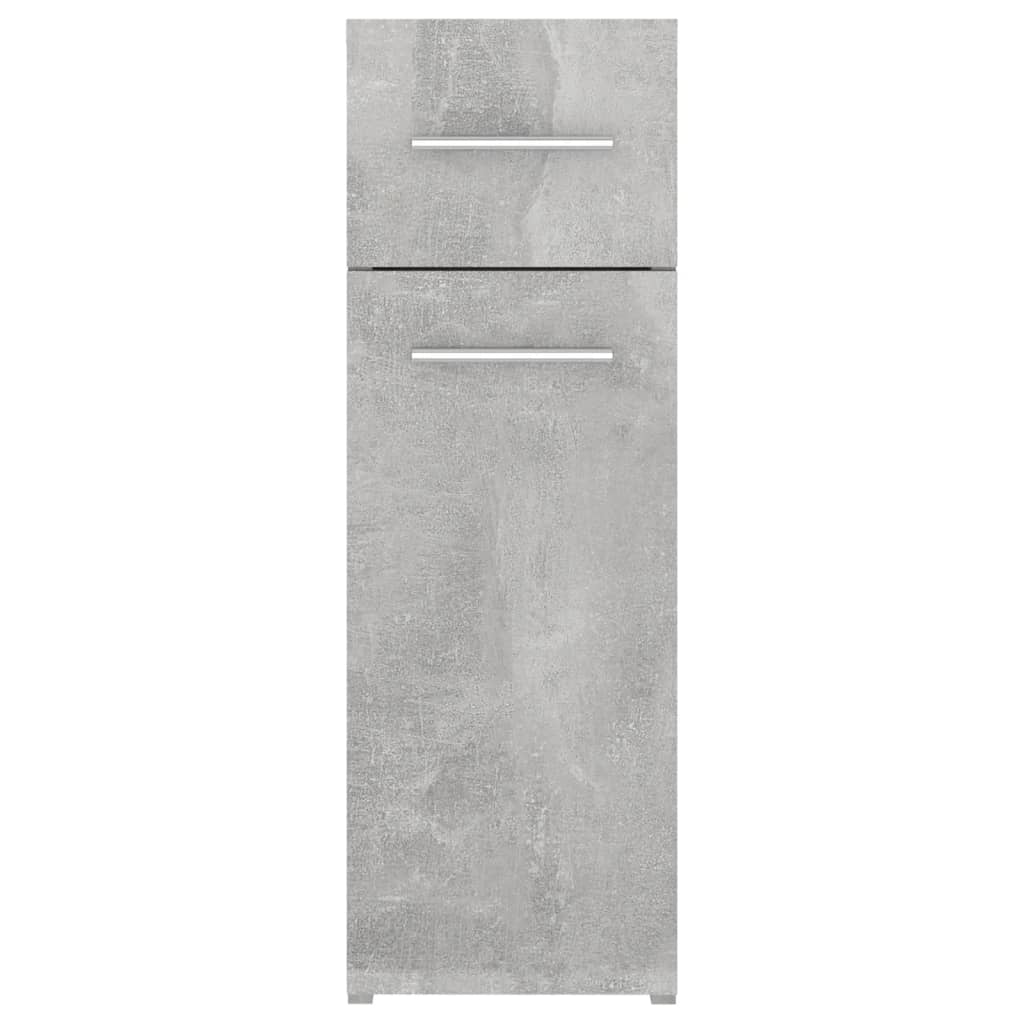 vidaXL Armário boticário 20x45,5x60 cm contraplacado cinzento cimento
