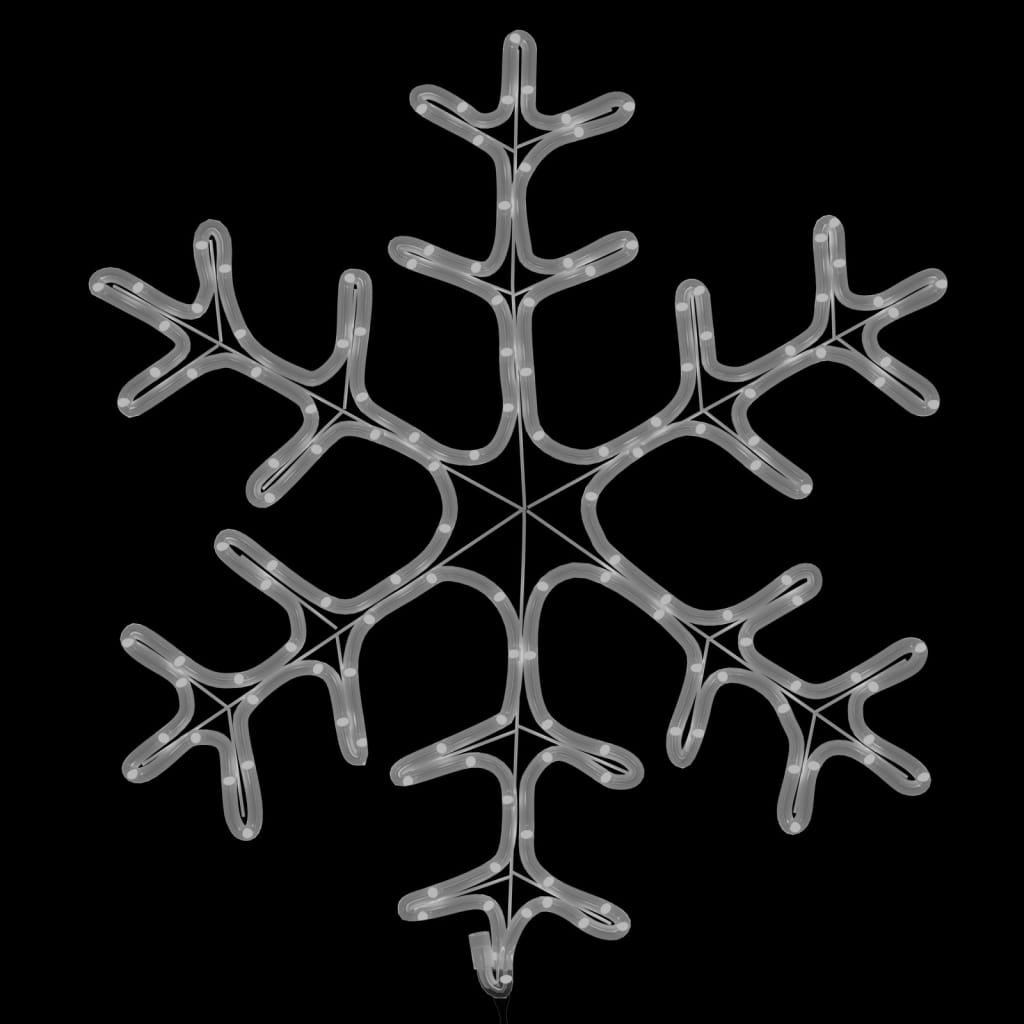 vidaXL Figura natalícia floco de neve 144 LEDs 59x59 cm branco quente