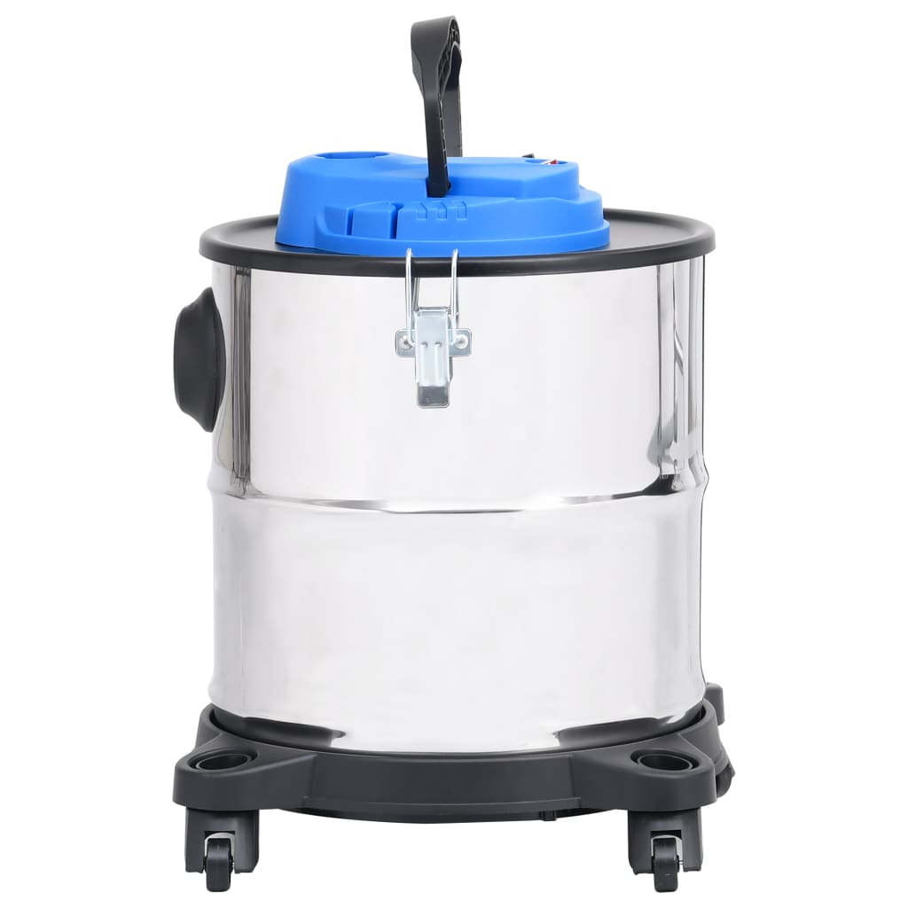 vidaXL Aspirador de cinzas com filtro HEPA 1200 W 20 L aço inoxidável