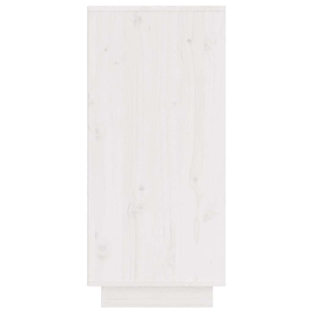 vidaXL Aparadores 2 pcs 31,5x34x75 cm madeira de pinho maciça branco
