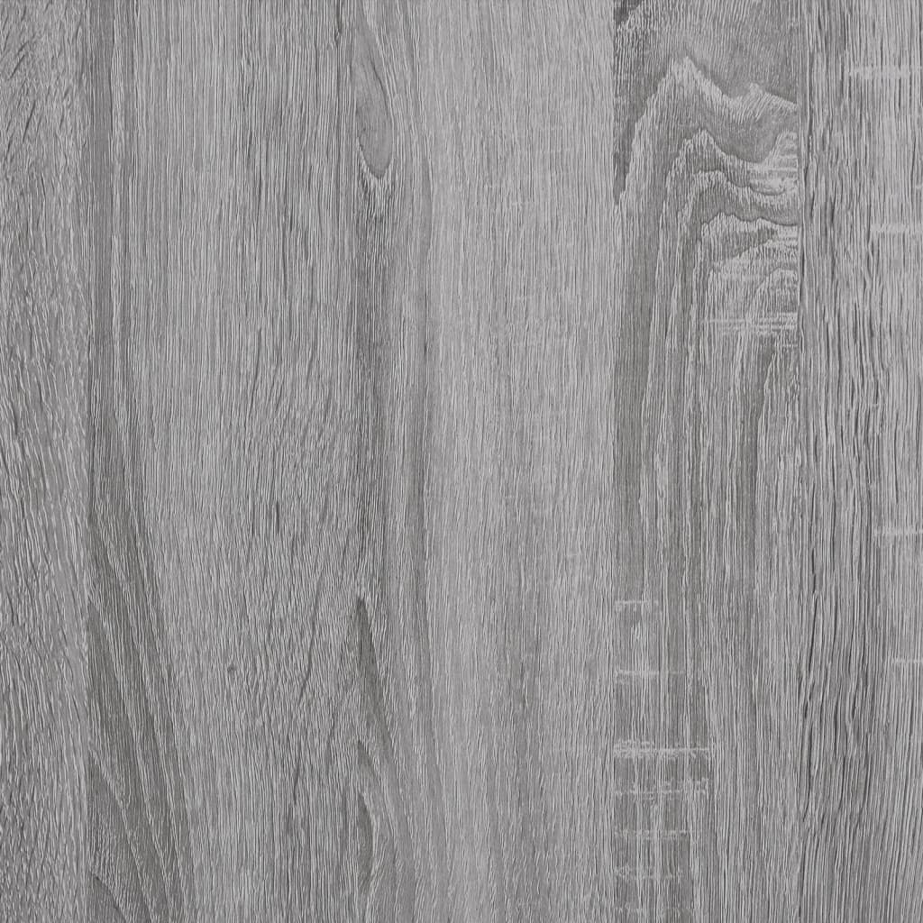vidaXL Secretária c/ prateleiras derivados de madeira cinzento sonoma