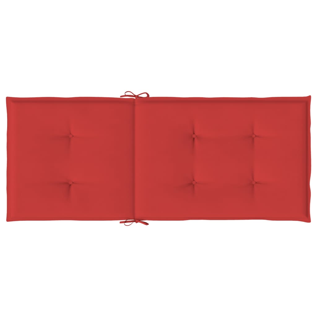 vidaXL Almofadões para cadeiras altas de jardim 6 pcs tecido vermelho