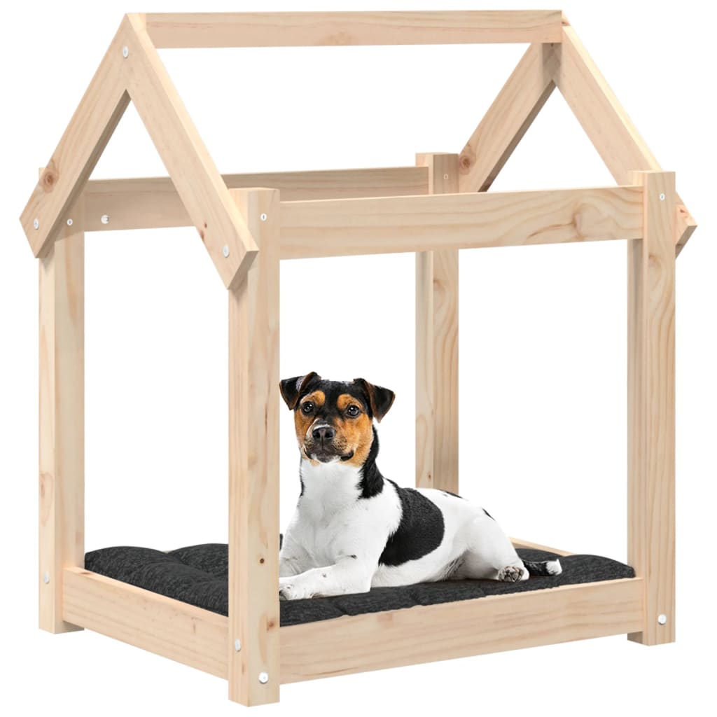 vidaXL Cama para cães 61x50x70 cm madeira de pinho maciça