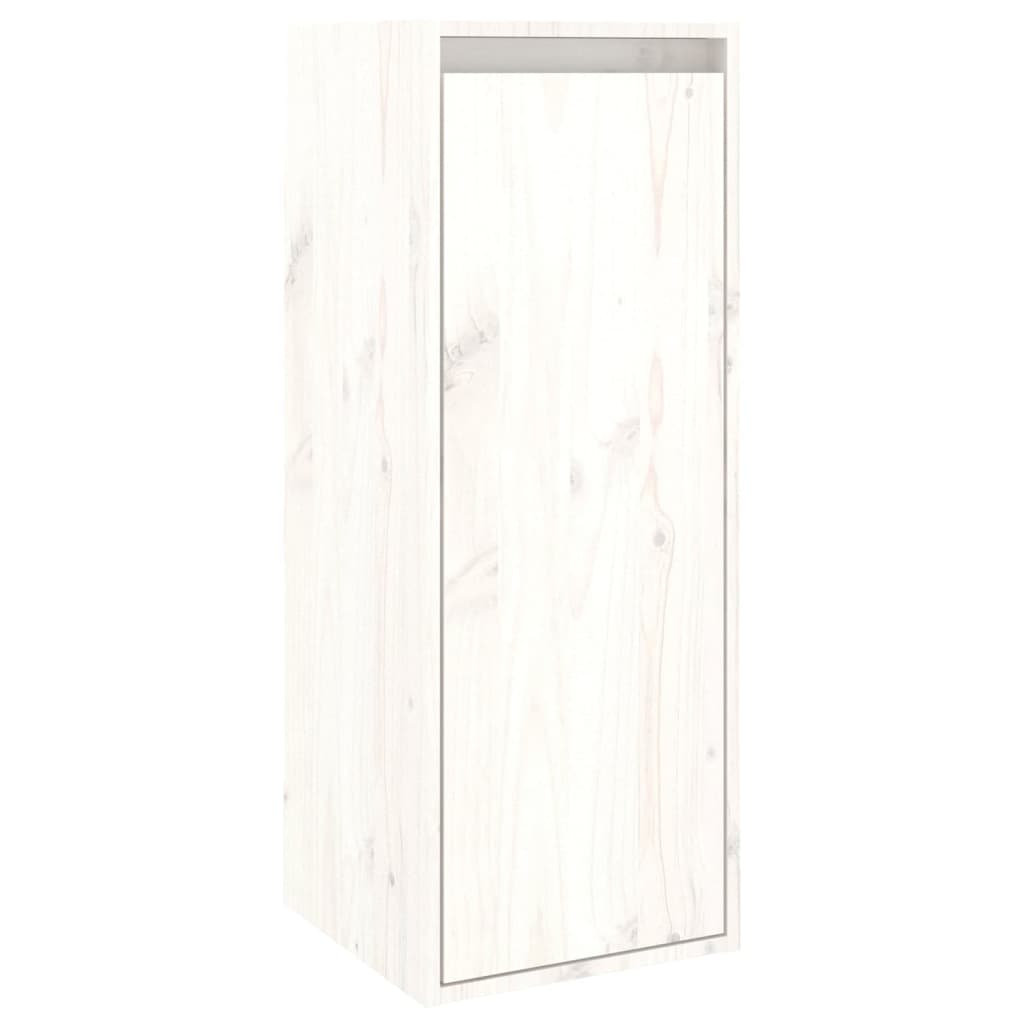 vidaXL Móveis de TV 3 pcs madeira de pinho maciça branco