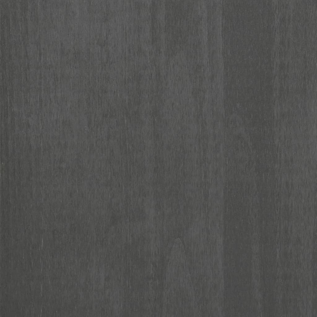 vidaXL Mesa de cabeceira HAMAR 40x35x44,5 cm pinho maciço cinza-escuro