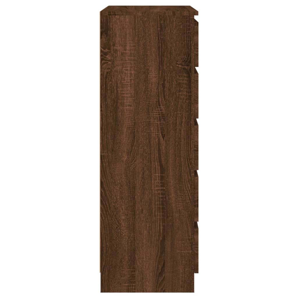 vidaXL Armário de gavetas 60x36x103cm deriv. madeira carvalho castanho