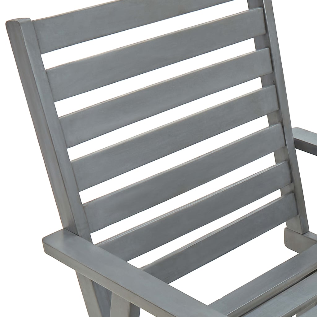 vidaXL Cadeiras de jantar para jardim 3 pcs acácia maciça cinzento