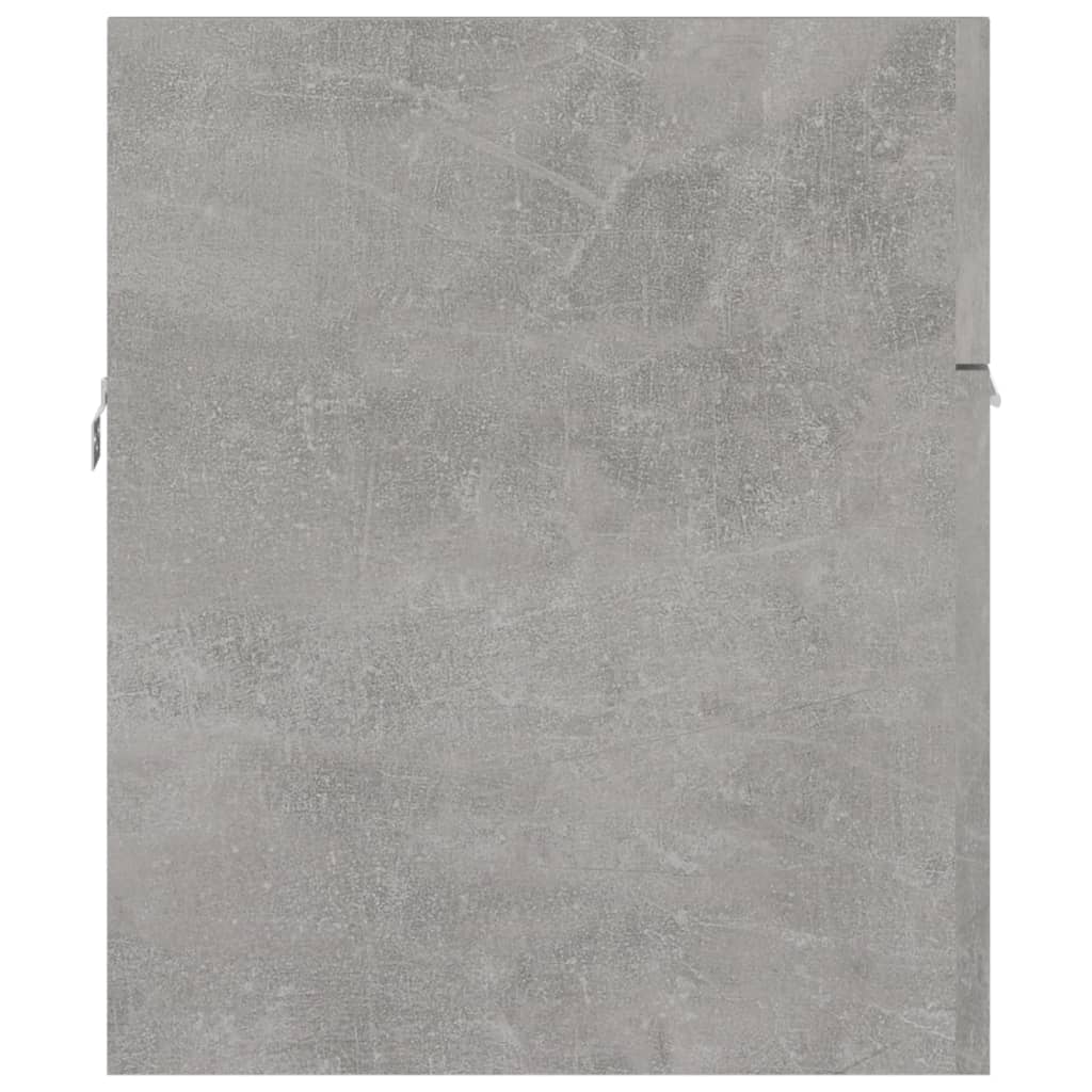 vidaXL Armário lavatório 90x38,5x46 cm contraplacado cinzento cimento