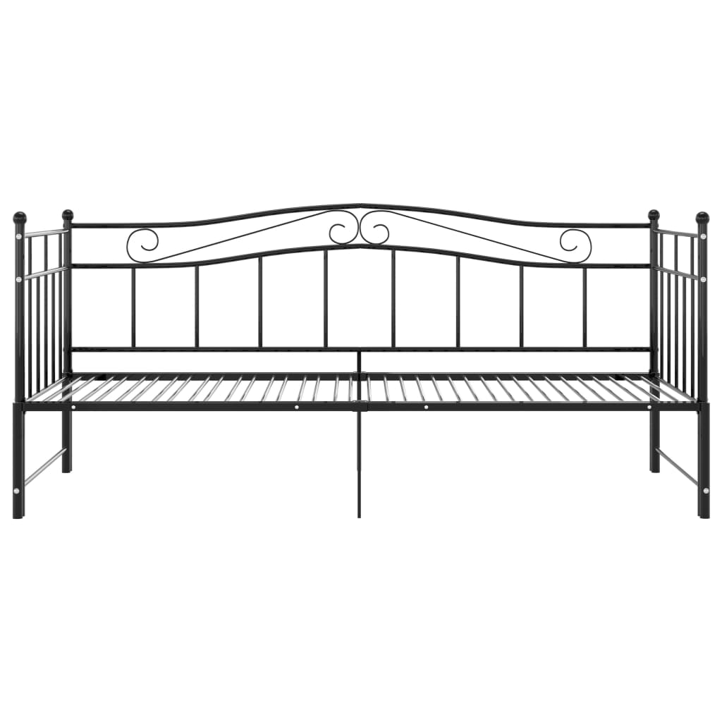 vidaXL Estrutura sofá-cama de puxar 90x200 cm metal preto