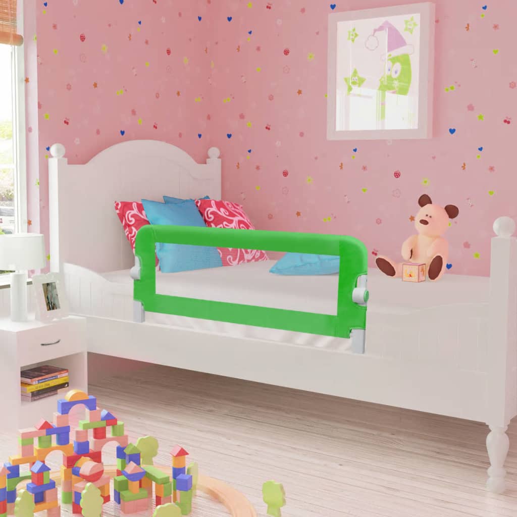 Toddler Barra de segurança para cama 102 x 42 cm verde