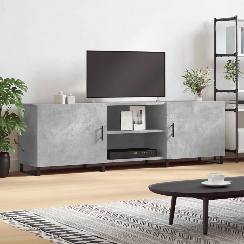 vidaXL Móvel de TV 150x30x50 cm derivados de madeira cinza-cimento