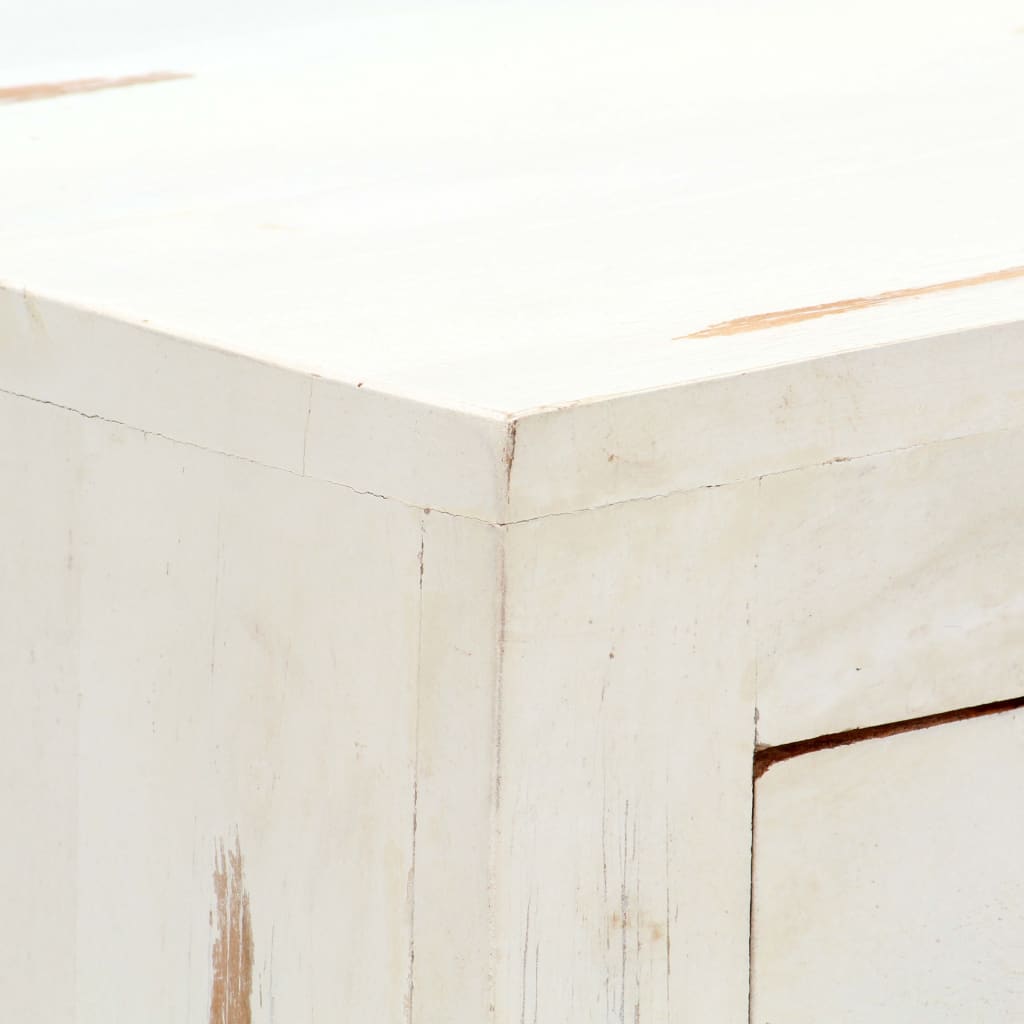 vidaXL Armário com gavetas 58x30x75 cm madeira de acácia maciça branco