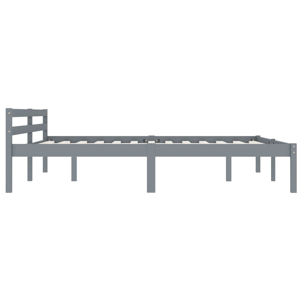 vidaXL Estrutura de cama 180x200 cm madeira pinho maciço cinzento