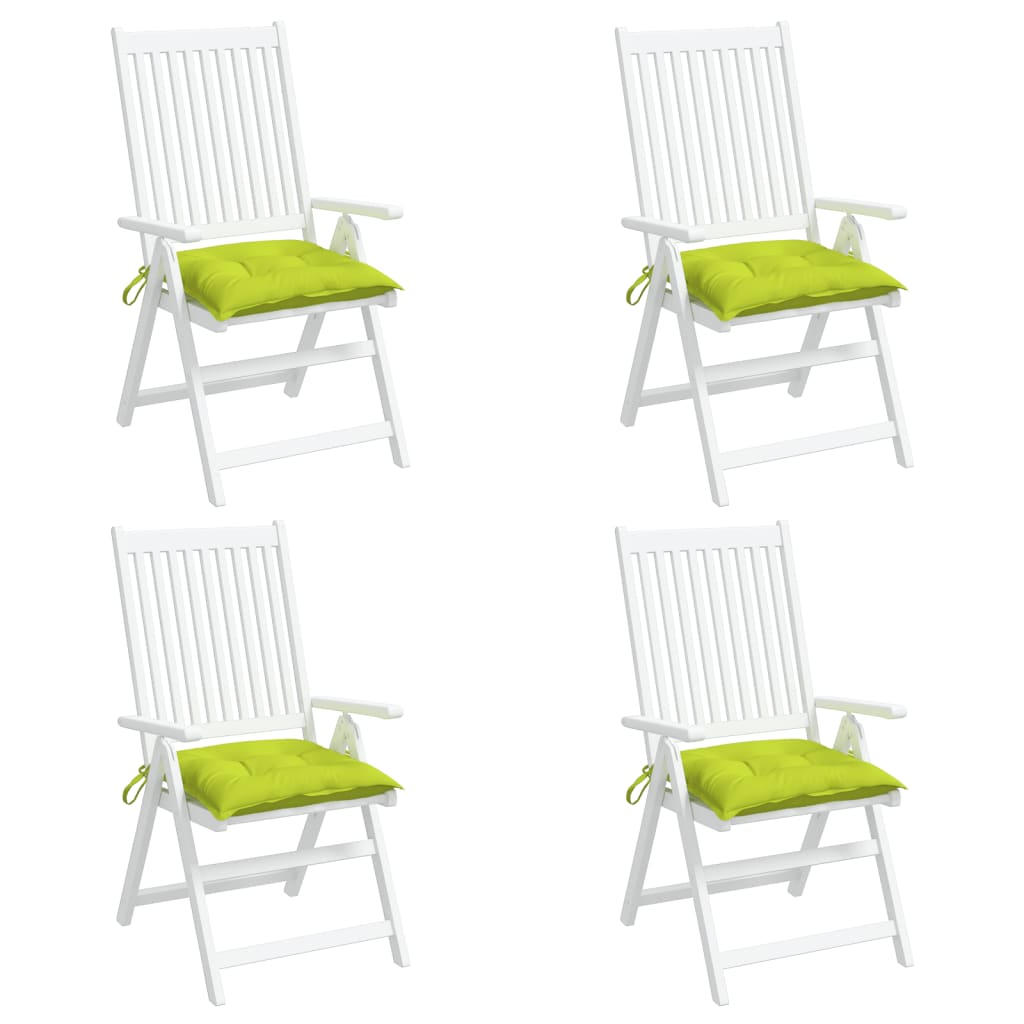 vidaXL Almofadões de cadeira 4 pcs tecido oxford verde brilhante