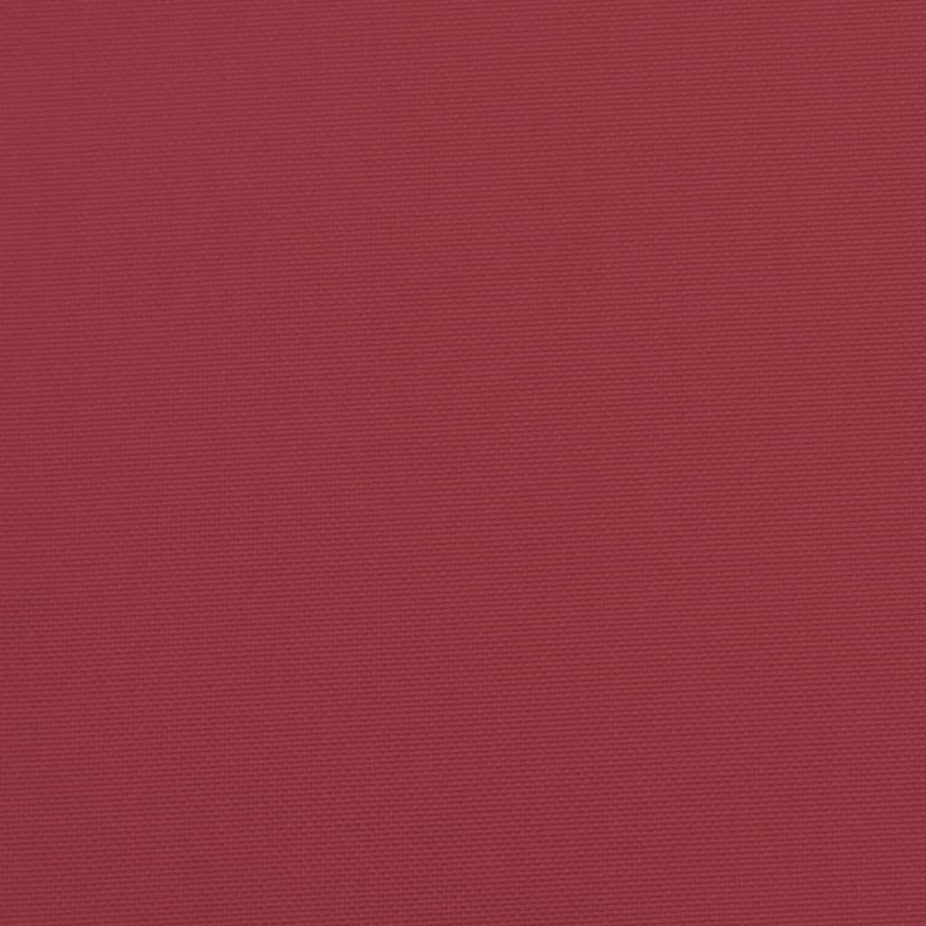 vidaXL Almofadão para sofá de paletes 60x60x12cm tecido vermelho tinto