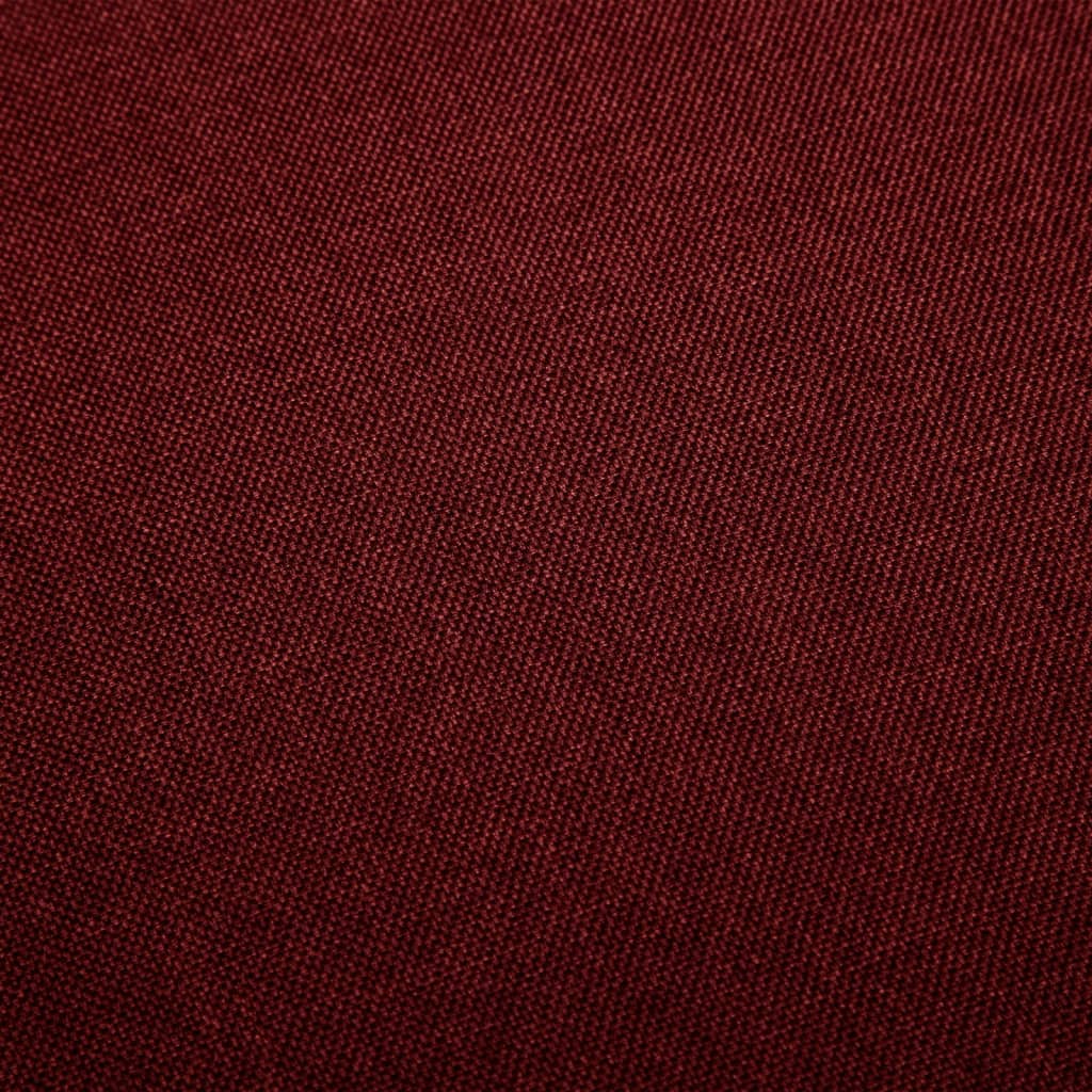 vidaXL Cadeira de jantar giratória tecido vermelho tinto