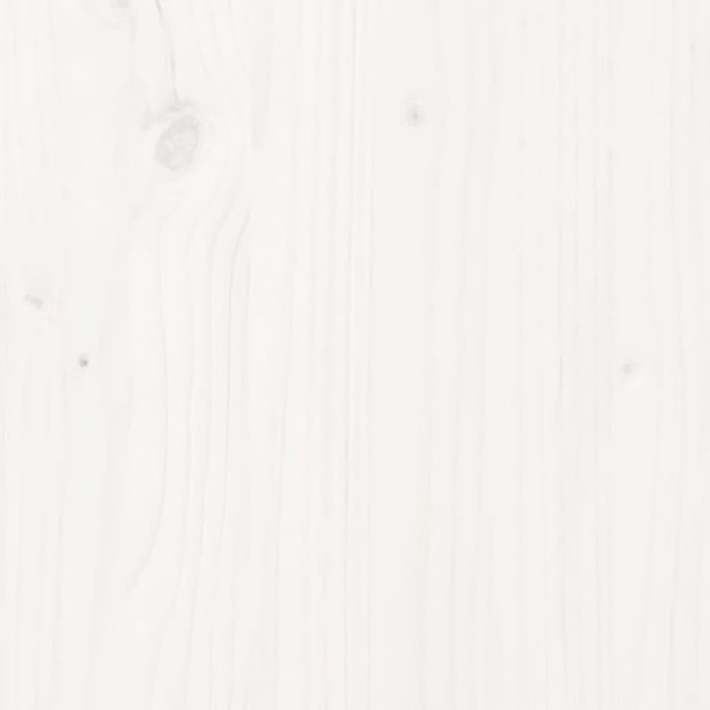 vidaXL Suporte de lenha 33,5x30x110 cm pinho maciço branco