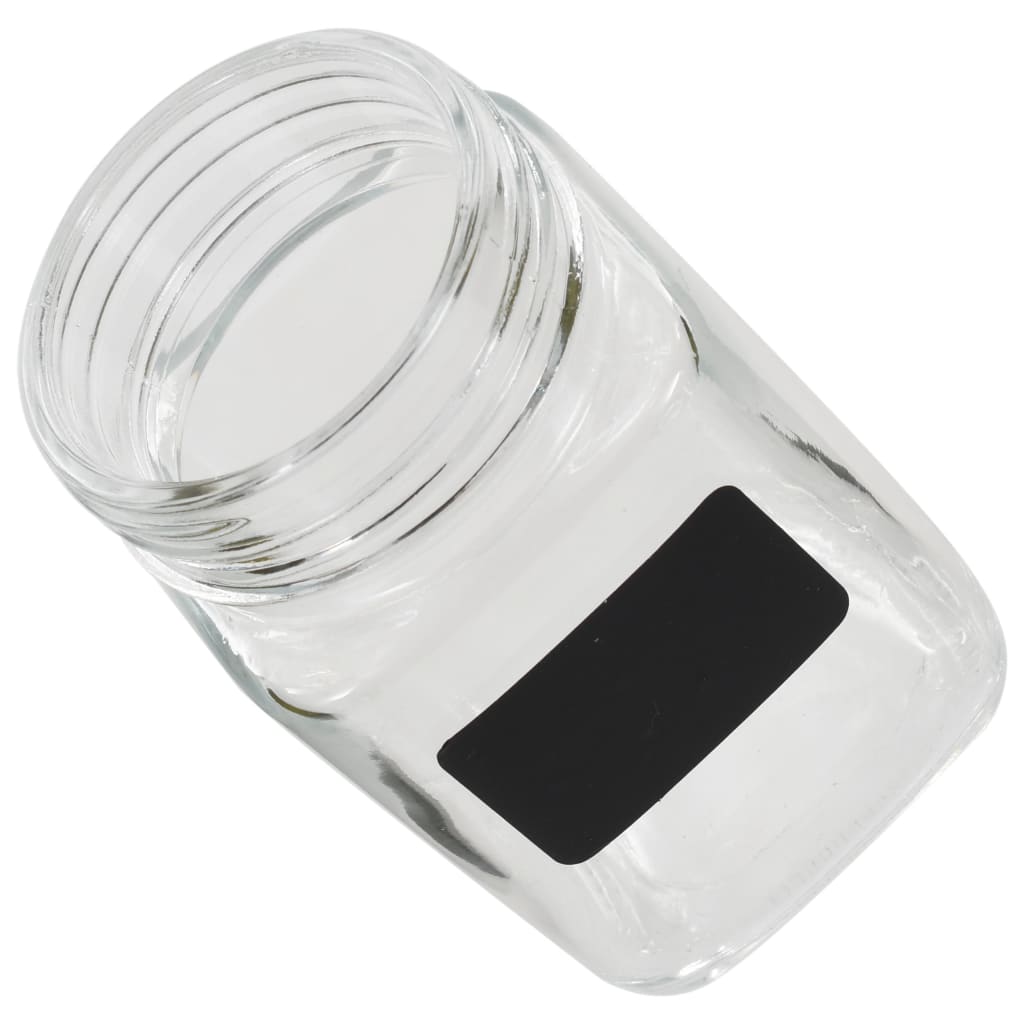 vidaXL Frascos de vidro com autocolante 24 pcs 300 ml
