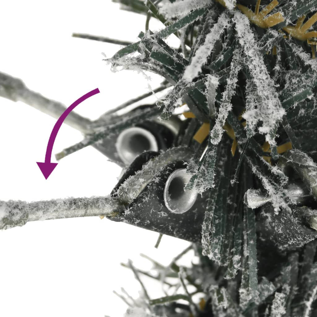 vidaXL Árvore de Natal artificial fina com neve PVC & PE 150 cm