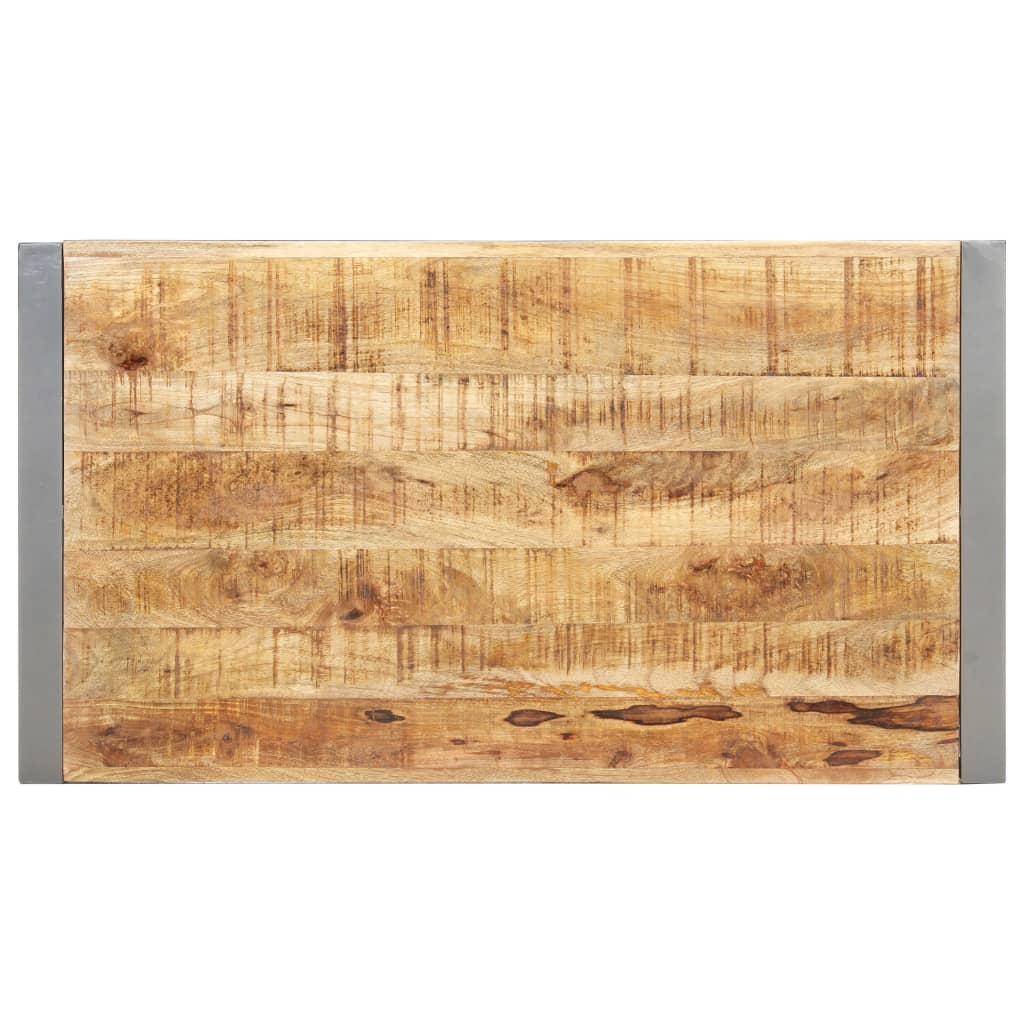 vidaXL Mesa de centro 110x60x40 cm madeira de mangueira áspera