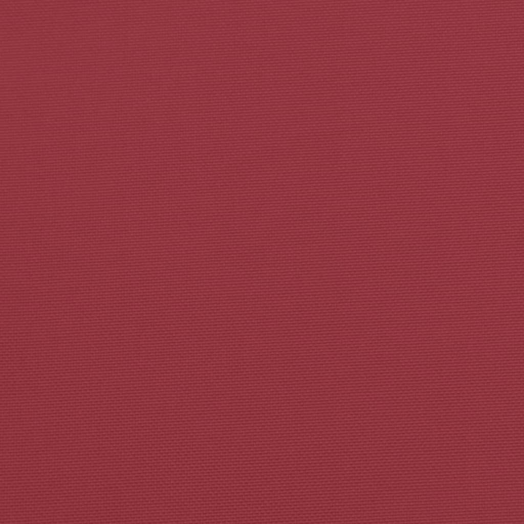 vidaXL Almofadão para paletes 50x40x12 cm tecido vermelho tinto