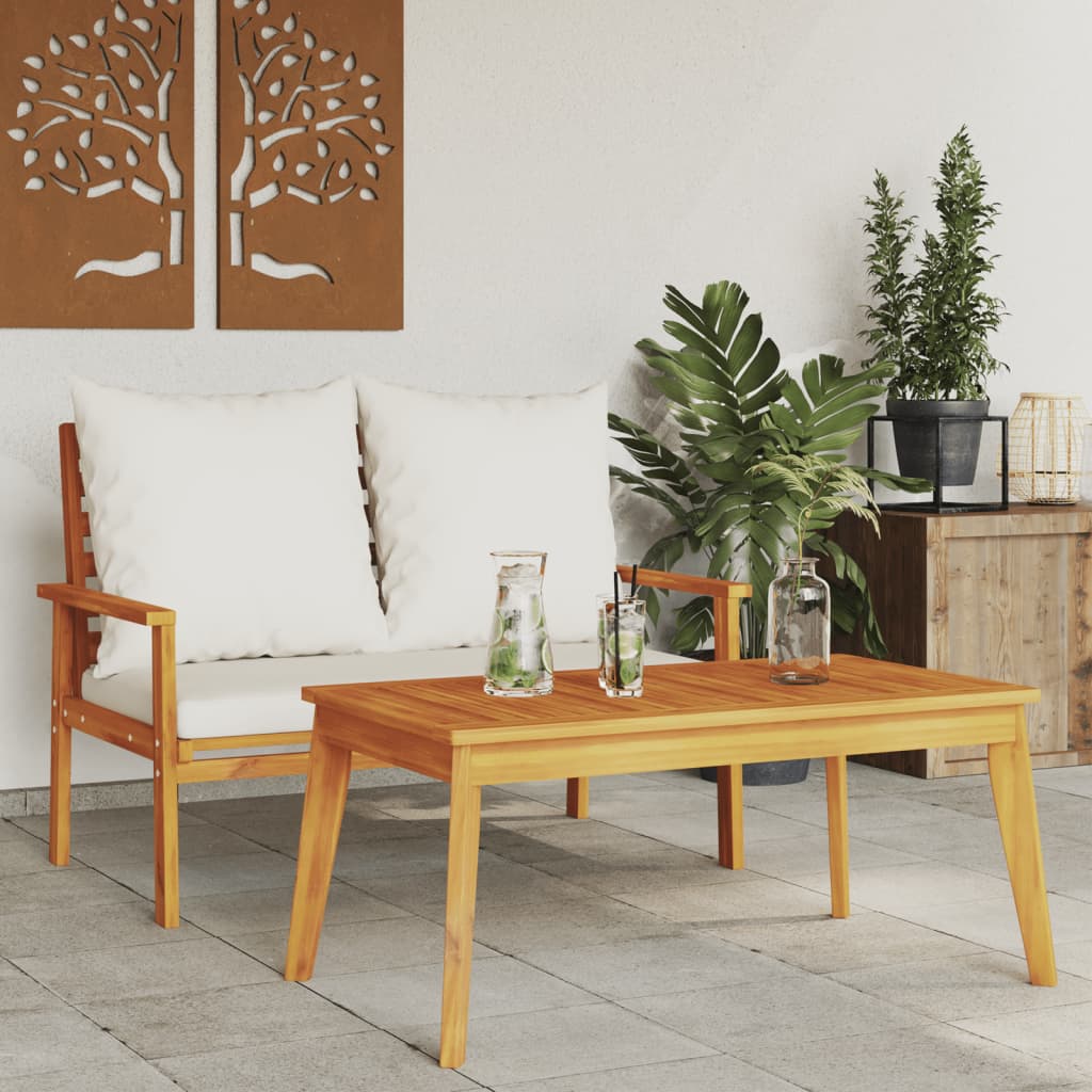 vidaXL Mesa de jantar p/ jardim 100x55x45 cm madeira de acácia maciça