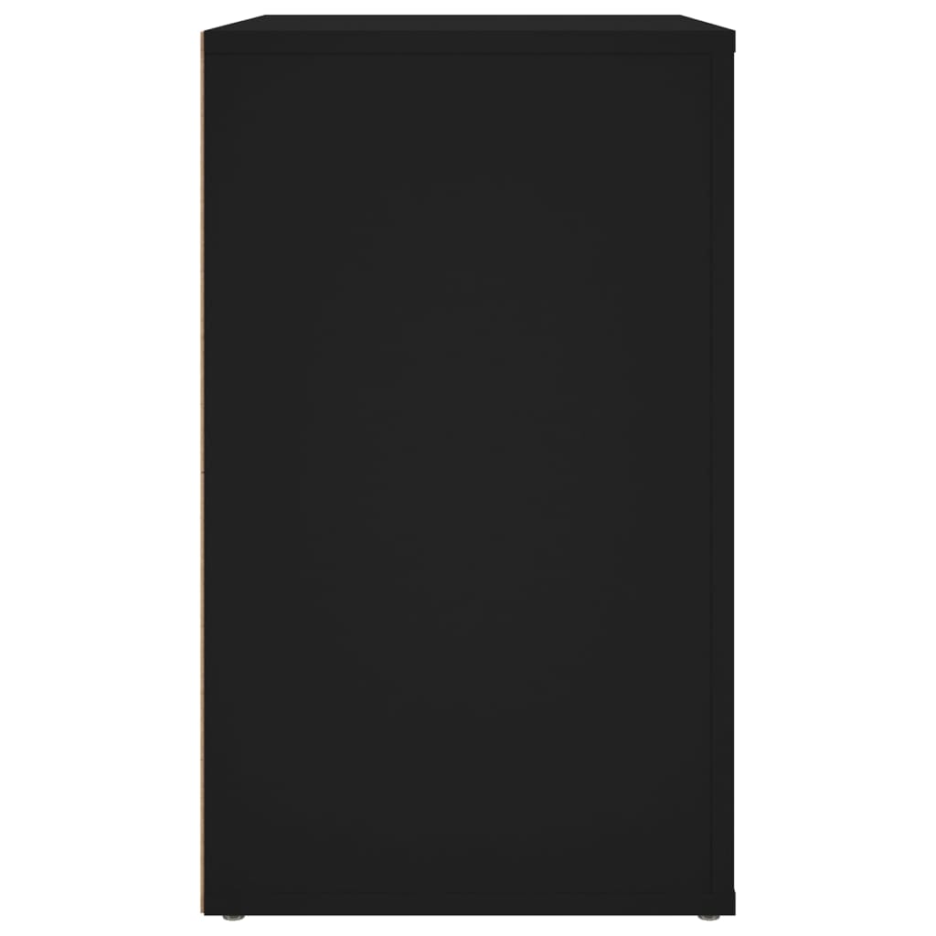 vidaXL Mesa de cabeceira 50x36x60 cm derivados de madeira preto