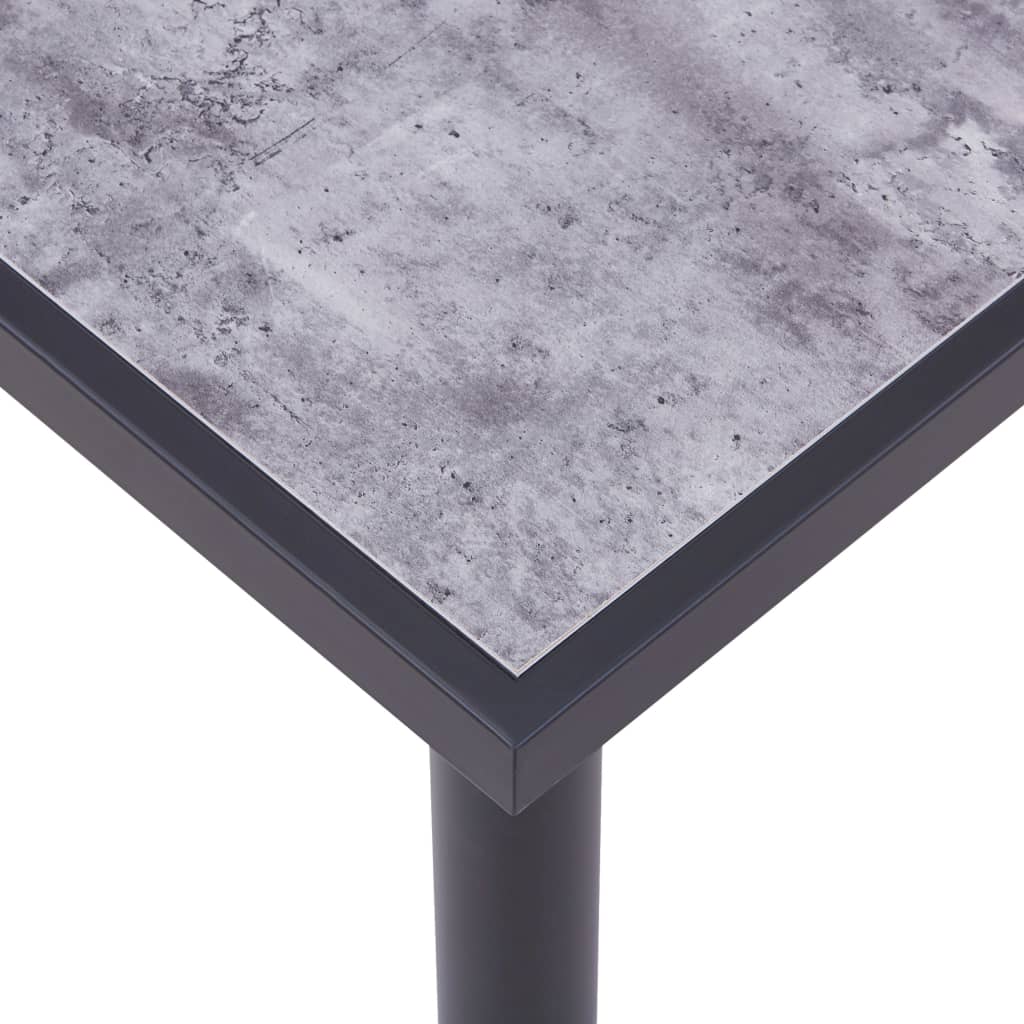 vidaXL Mesa de jantar 180x90x75 cm MDF preto e cinzento cimento