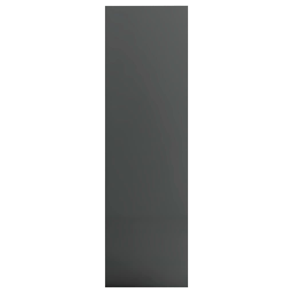 vidaXL Estante 97,5x29,5x100 cm contraplacado cinzento brilhante