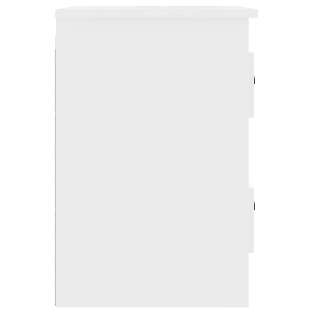 vidaXL Mesa de cabeceira de parede 41,5x36x53 cm branco