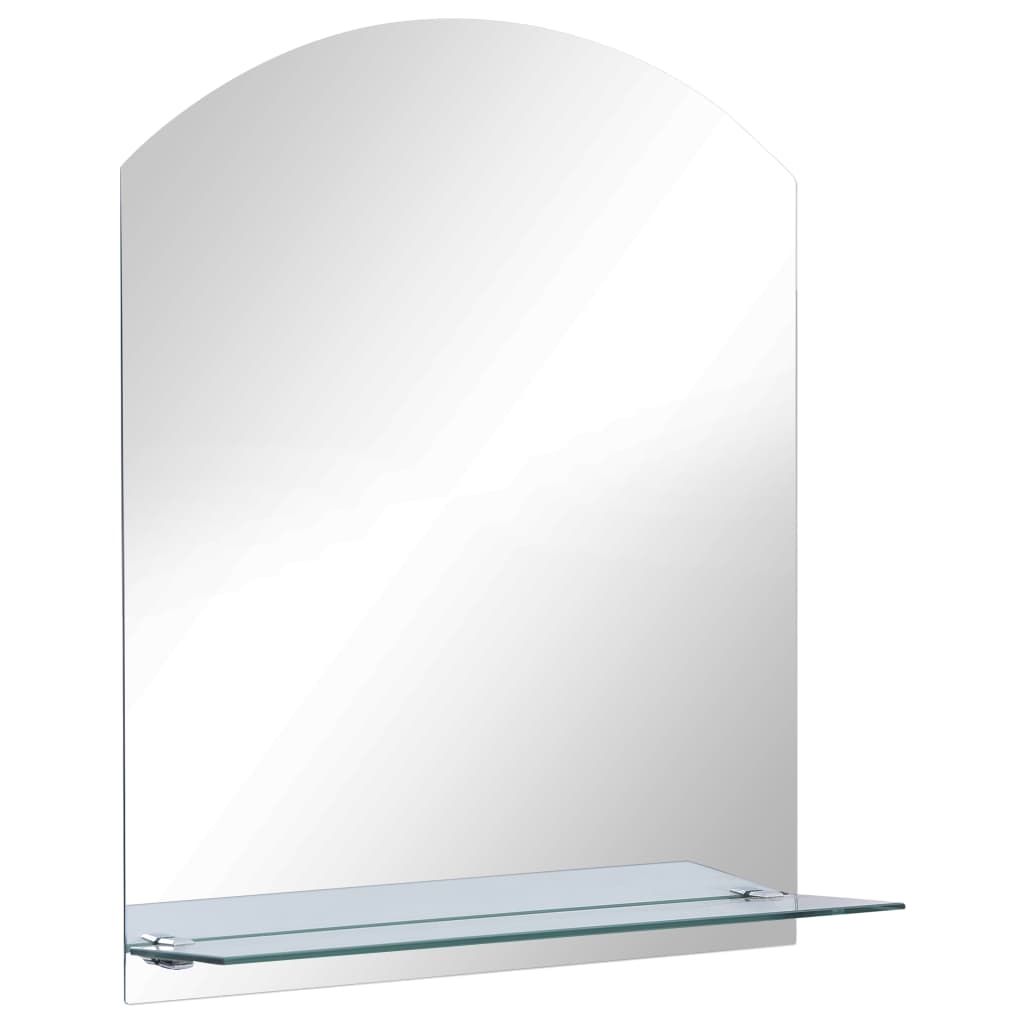 vidaXL Espelho de parede c/ prateleira vidro temperado 30x50 cm