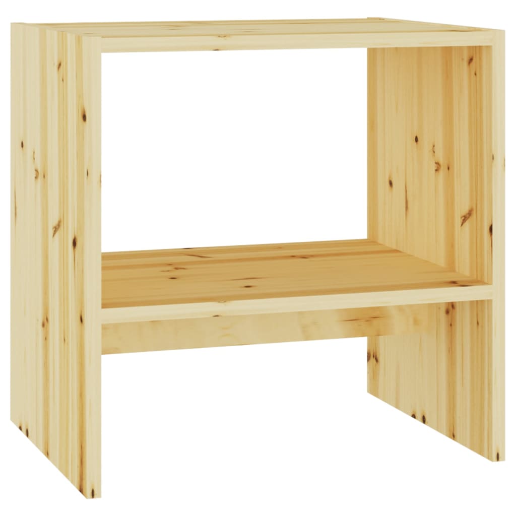 vidaXL Mesa de cabeceira 40x30,5x40 cm madeira de abeto maciça