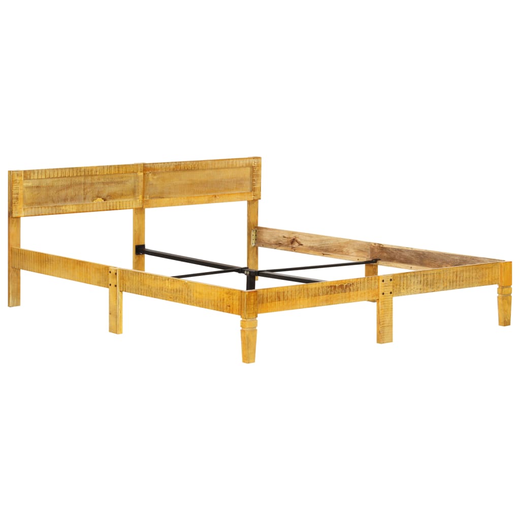 vidaXL Estrutura de cama em madeira de mangueira maciça 160 cm