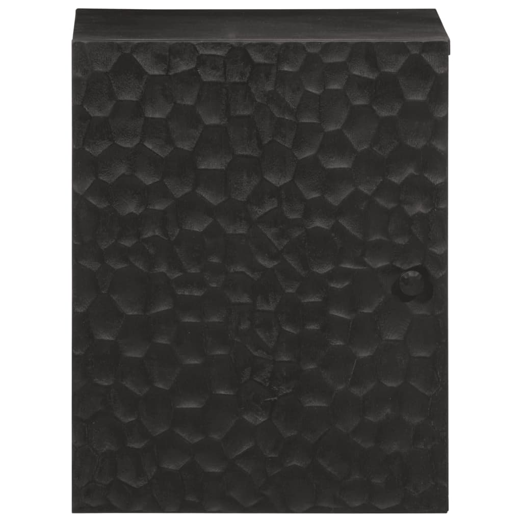 vidaXL Armário de parede para WC 38x33x48 cm mangueira maciça preto