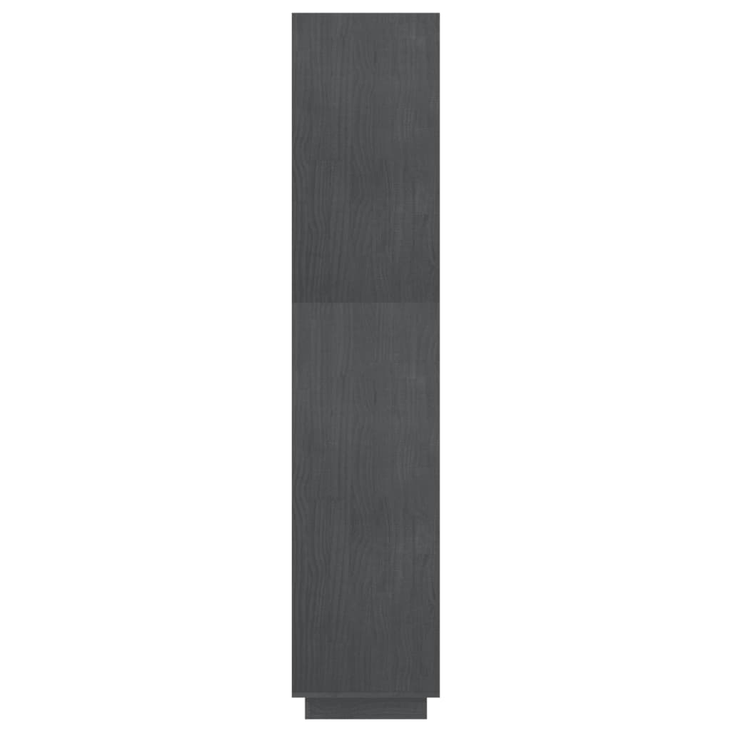vidaXL Estante/divisória 80x35x167 cm pinho maciço cinzento
