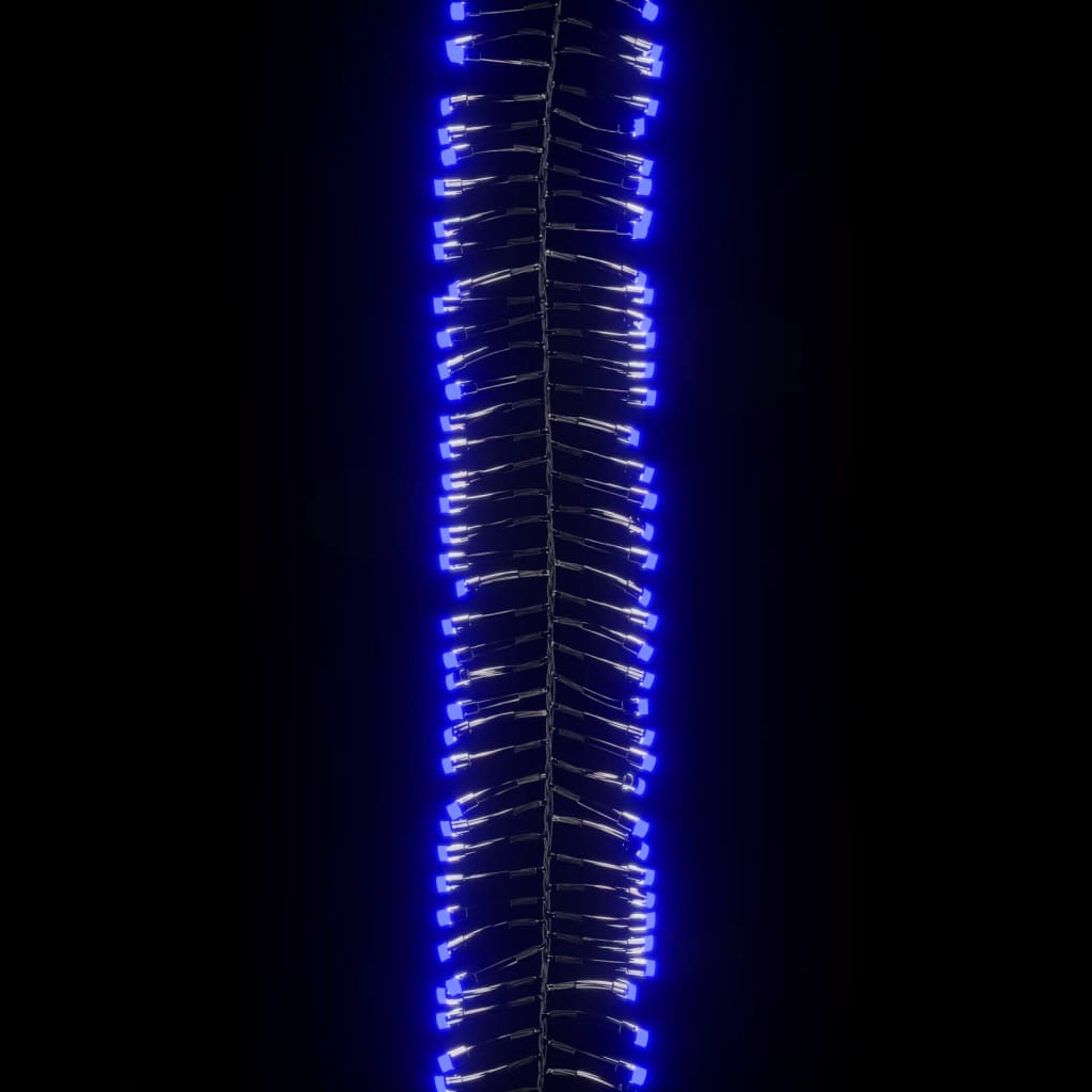 vidaXL Cordão de luzes agrupadas 1000 luzes LED 11 m PVC azul