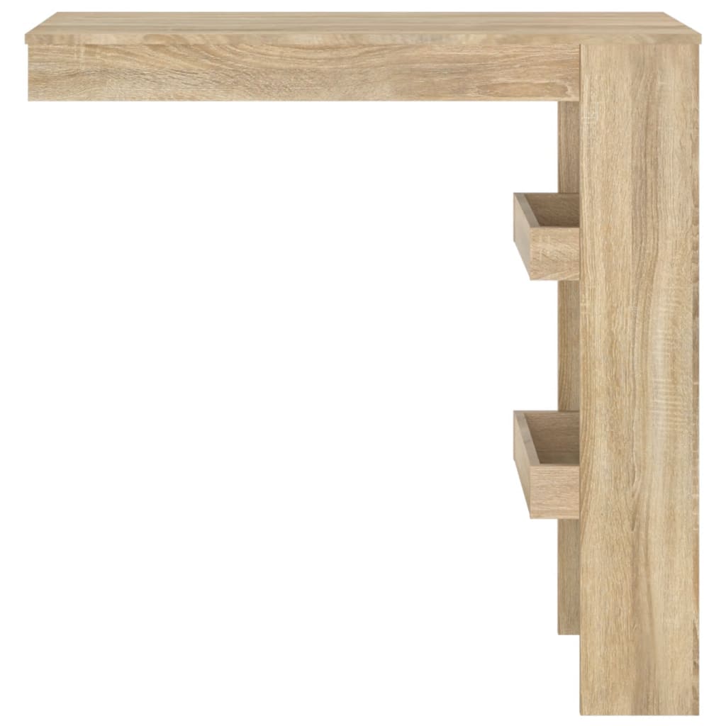 vidaXL Mesa de bar p/ parede 102x45x103,5cm derivados madeira carvalho