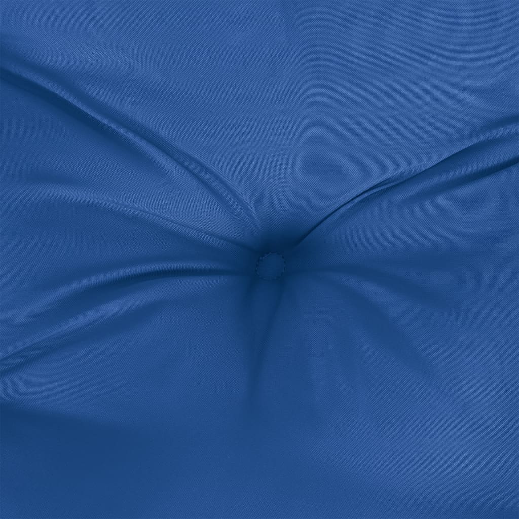 vidaXL Almofadão para sofá de paletes 58x58x10 cm tecido azul real