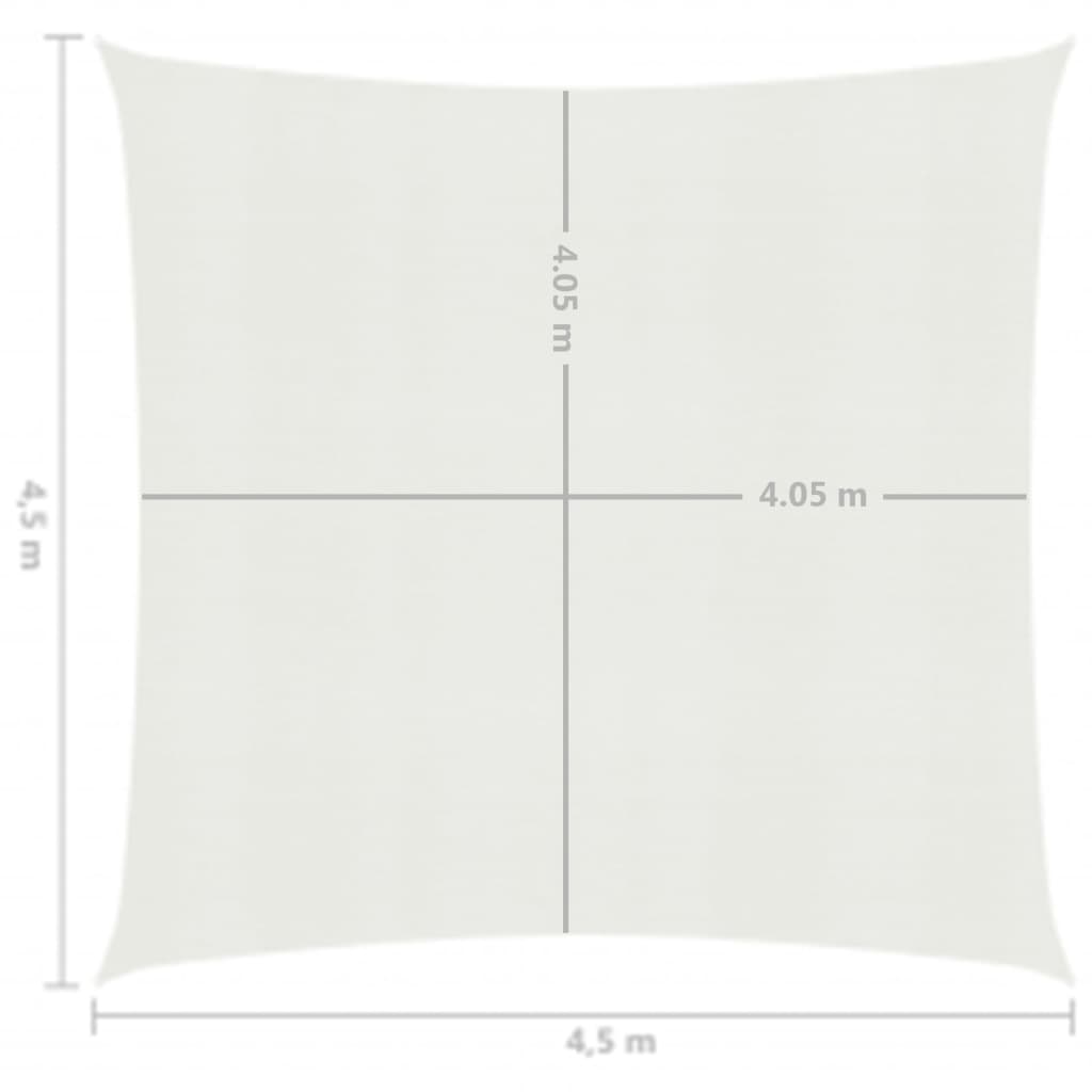 vidaXL Para-sol estilo vela 160 g/m² 4,5x4,5 m PEAD branco