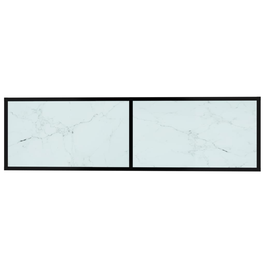 vidaXL Móvel de TV 140x40x40,5 cm vidro temperado mármore branco