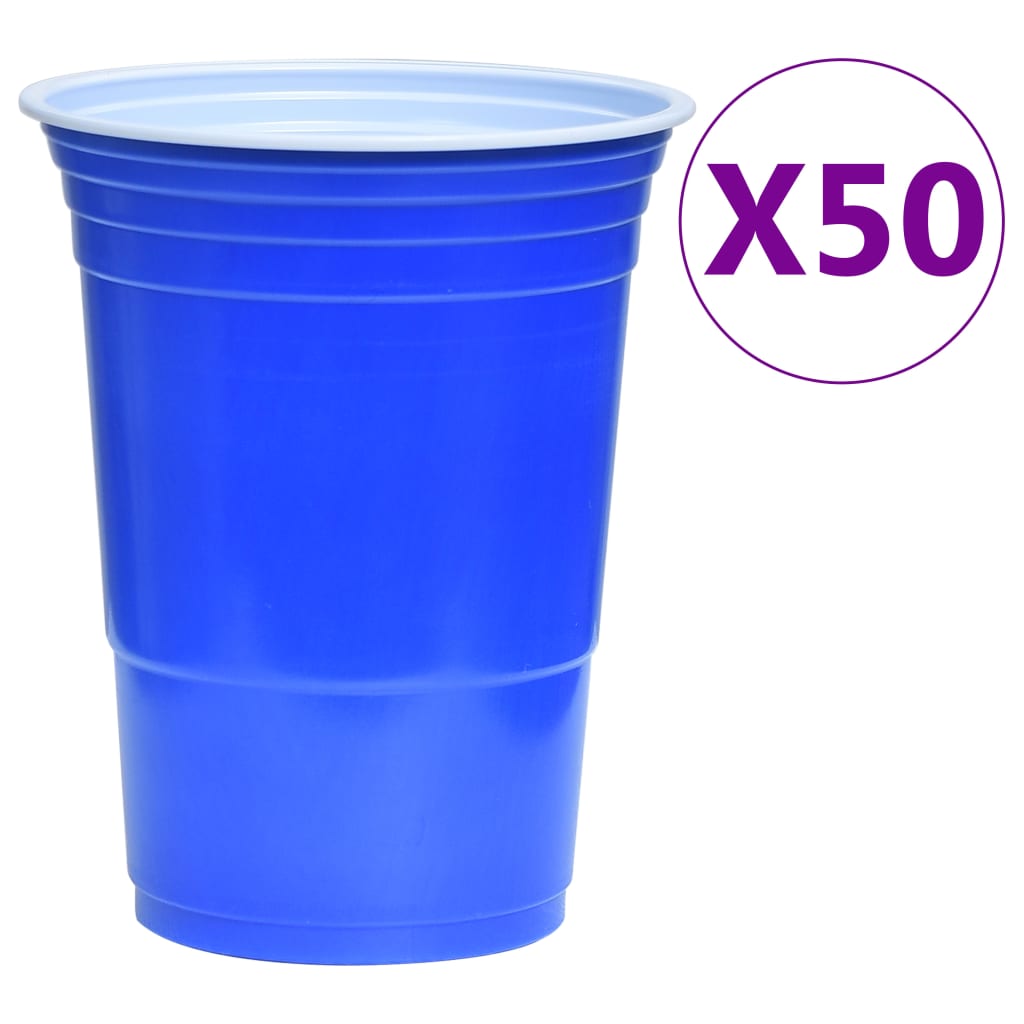 vidaXL Conjunto mesa de beer pong 0,5 L plástico