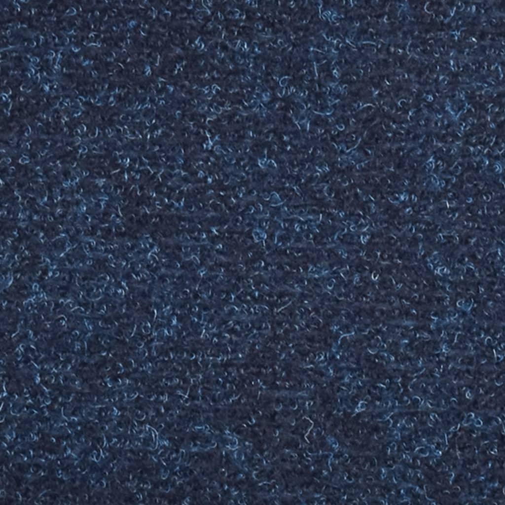 vidaXL Tapetes escada autoadesivos 5 pcs 56x17x3 cm azul-marinho