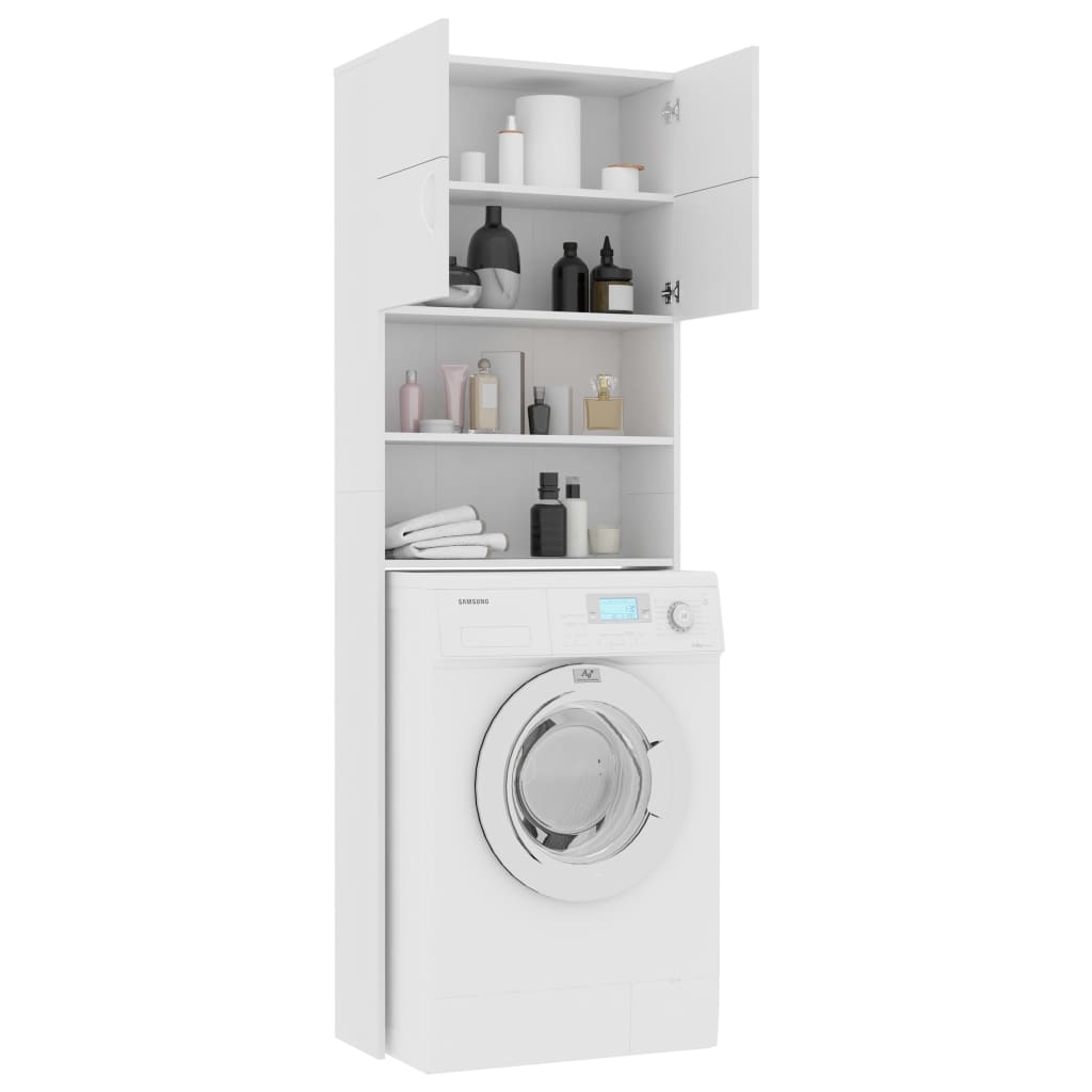 vidaXL Armário máquina de lavar roupa 64x25,5x190 cm aglomerado branco