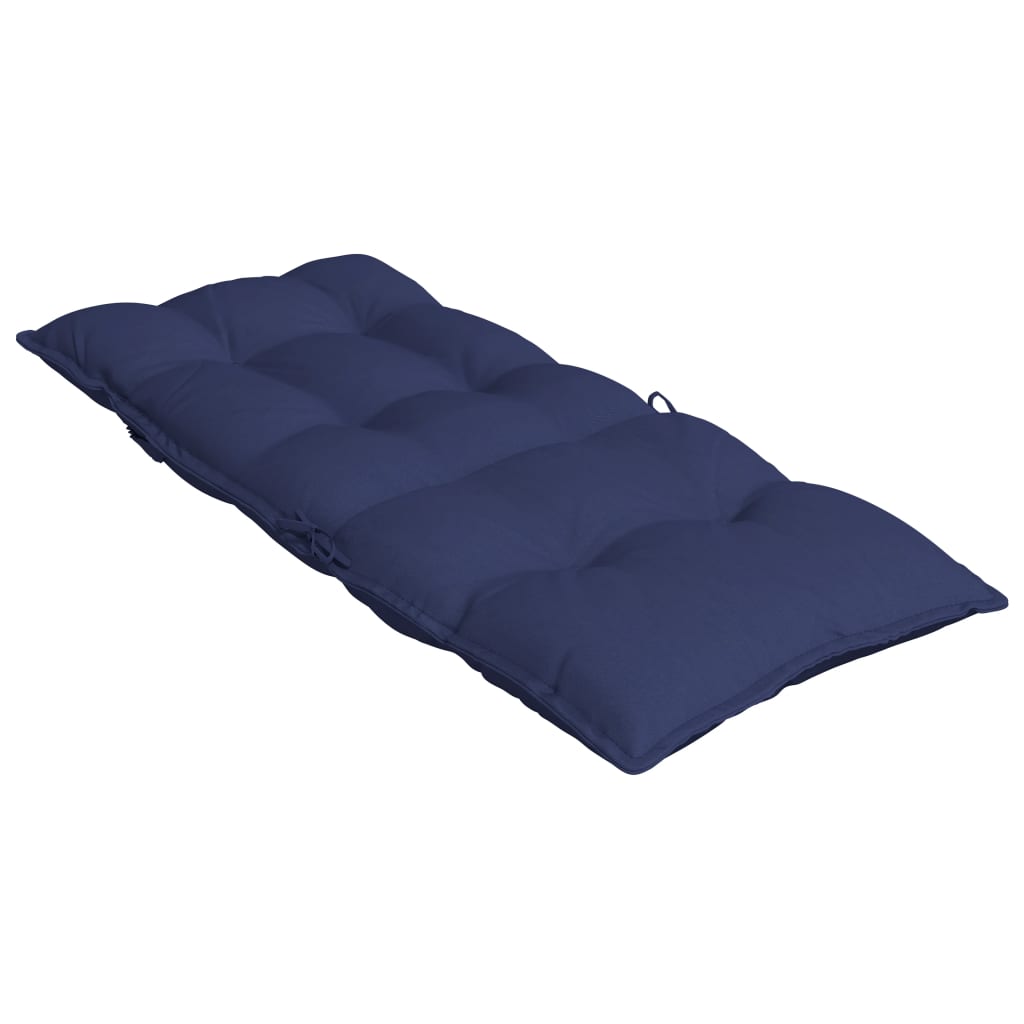 vidaXL Almofadões cadeira encosto alto 6pcs tecido oxford azul-marinho