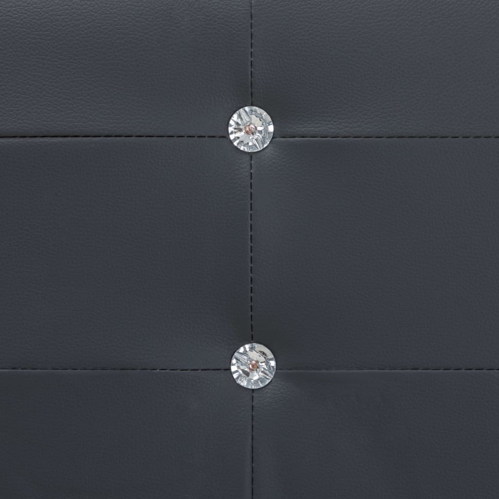 vidaXL Cama com colchão 180x200 cm couro artificial preto