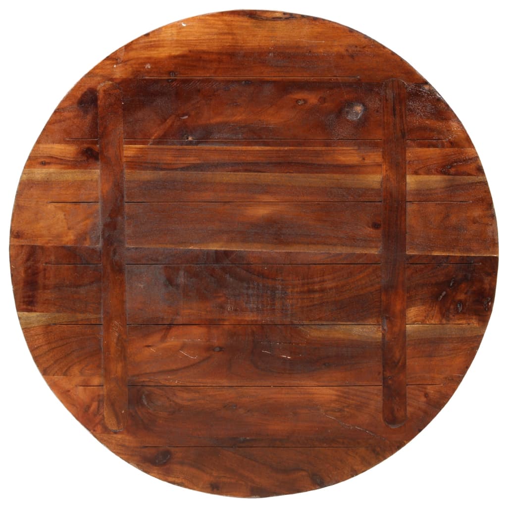vidaXL Tampo de mesa redondo Ø70x3,8cm madeira recuperada maciça