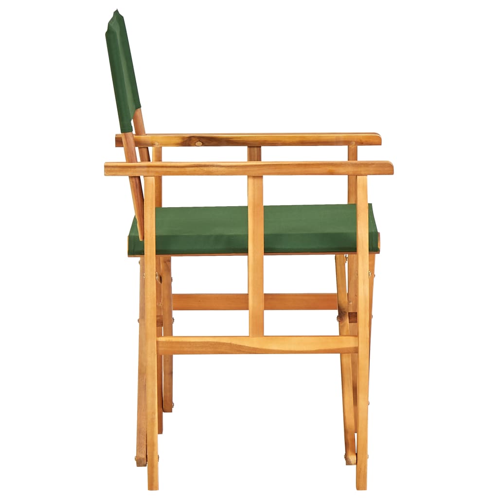 vidaXL Cadeiras de realizador 2 pcs madeira de acácia maciça verde